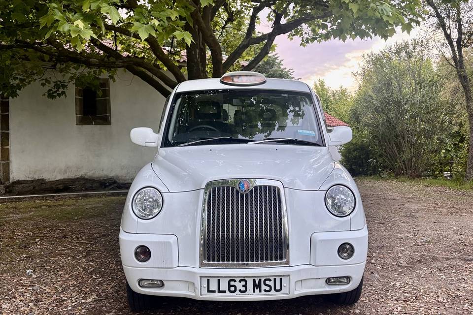 White London taxi