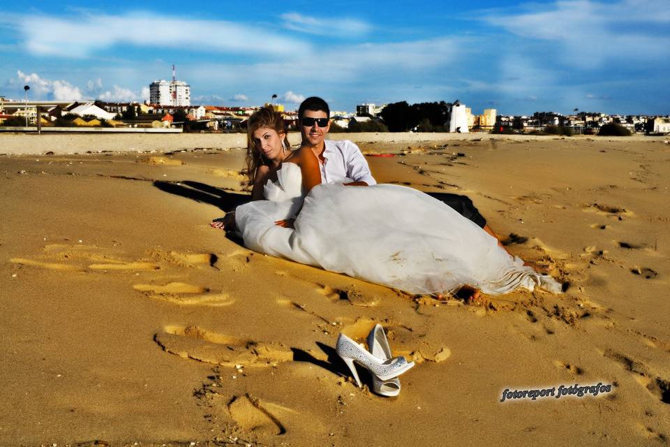 Vera e Sérgio sessão na praia