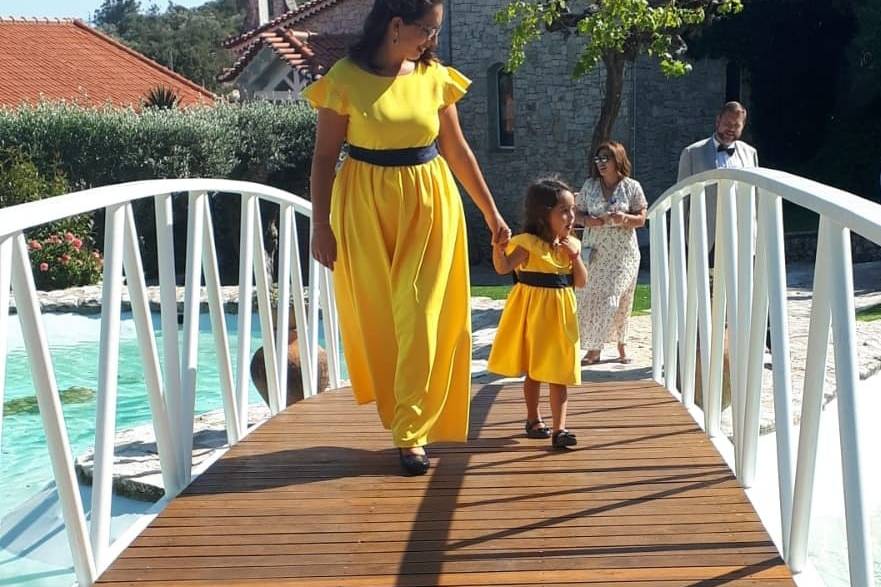 Vestido Amarelo Mãe & filha