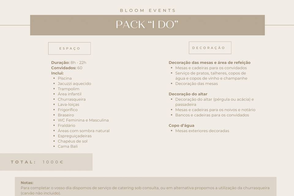 Pack “I Do”