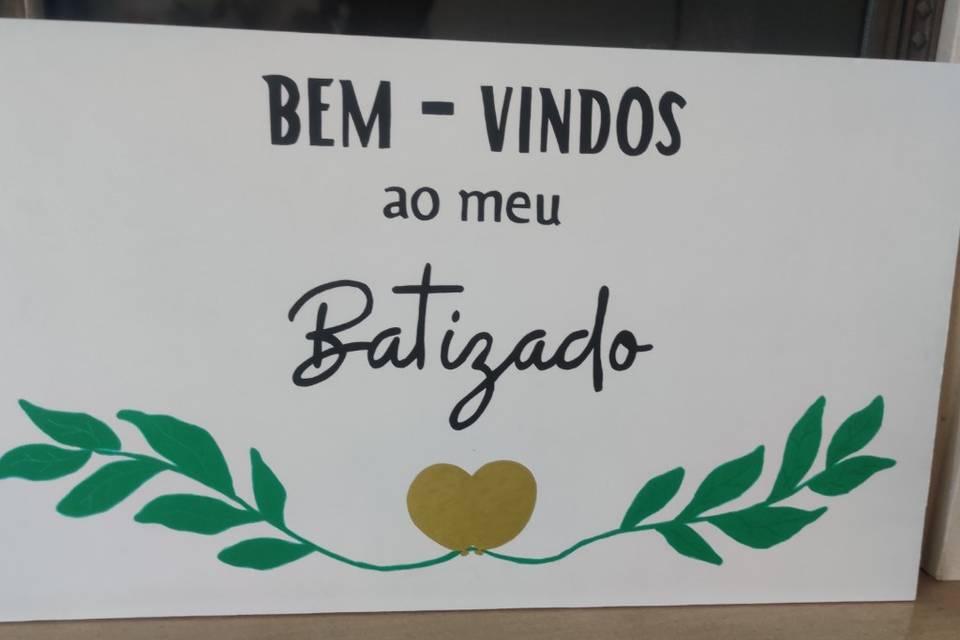 Placas Bem-Vindos Batizado