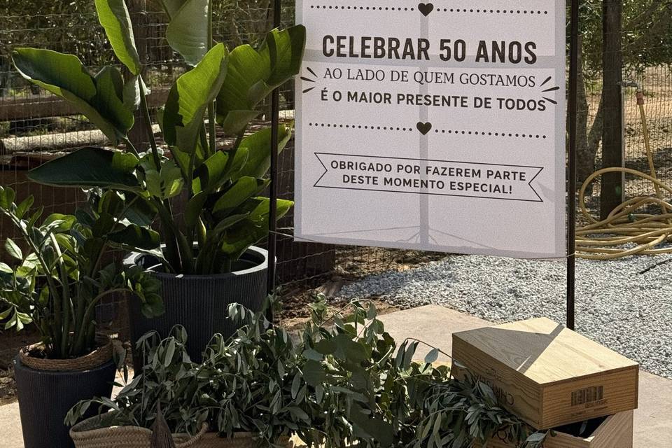 Placa de boas vindas
