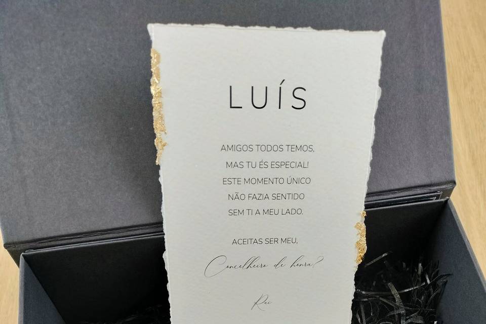 Box Convite de Padrinho