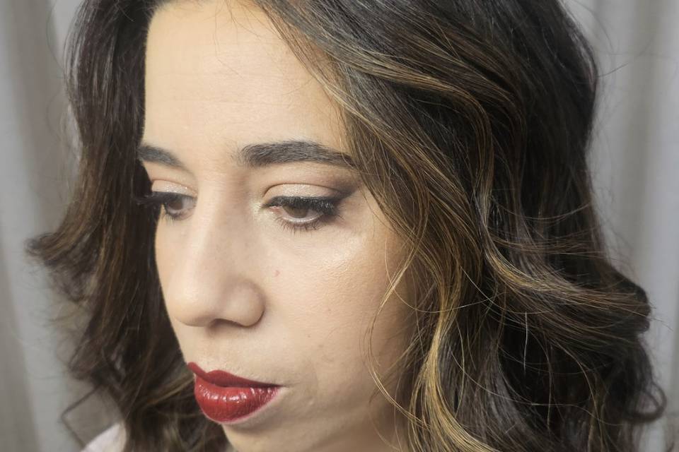 Penteado e maquilhagem