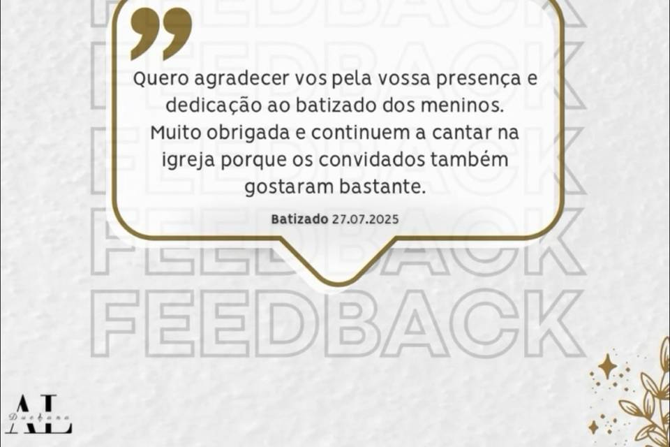Feedback 27/07/25 ✨