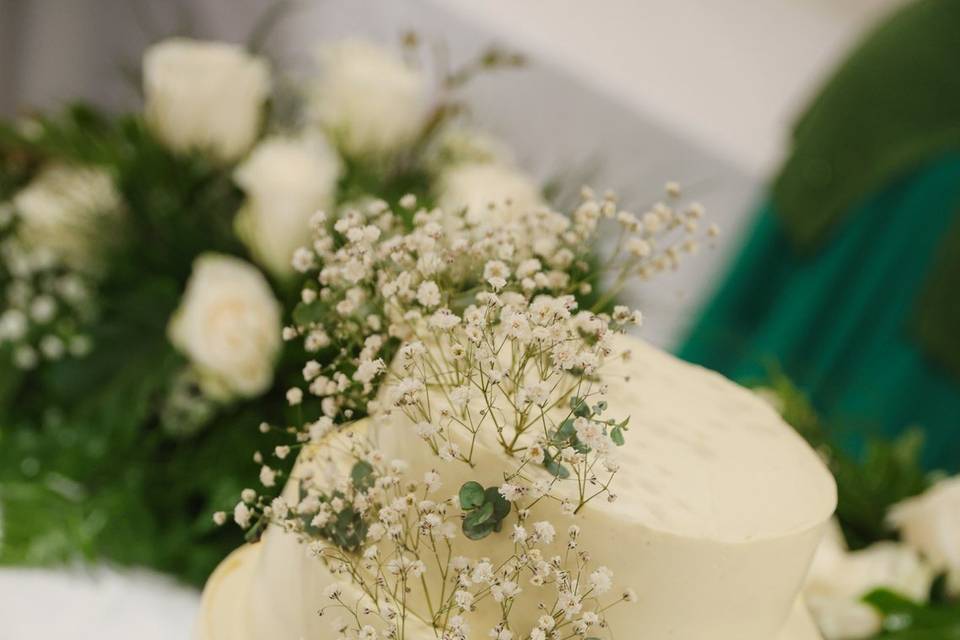 Bolo 2 andares gypsophilas
