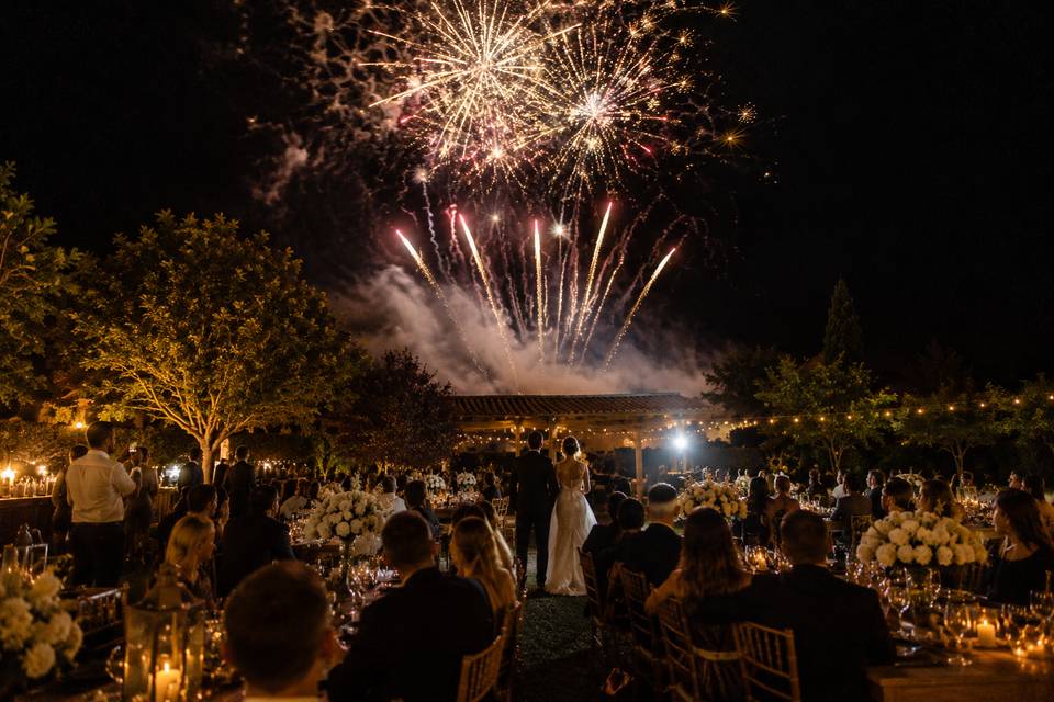 Casamento com Ceu iluminado