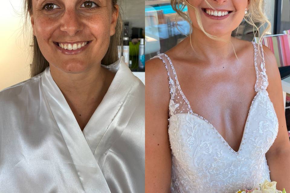 Before and after of my bride