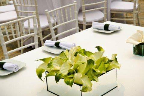 Casamento verde com branco