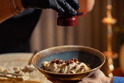 Massa no queijo Grana Padano
