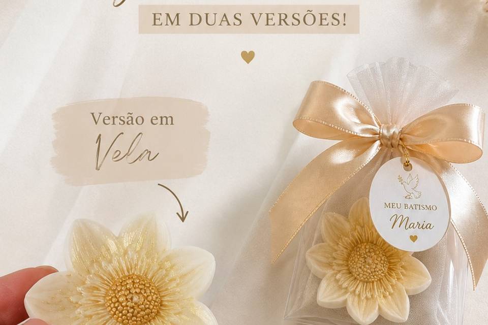 Flores em gesso ou em vela