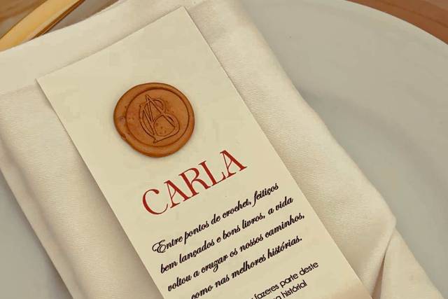 Menu c/ dedicatória