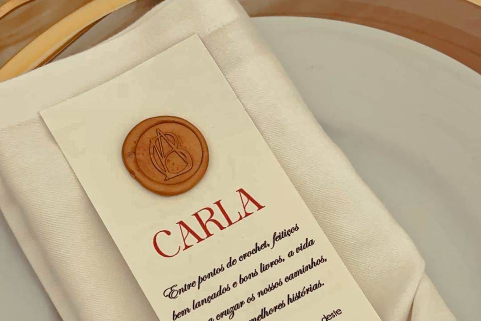 Menu c/ dedicatória
