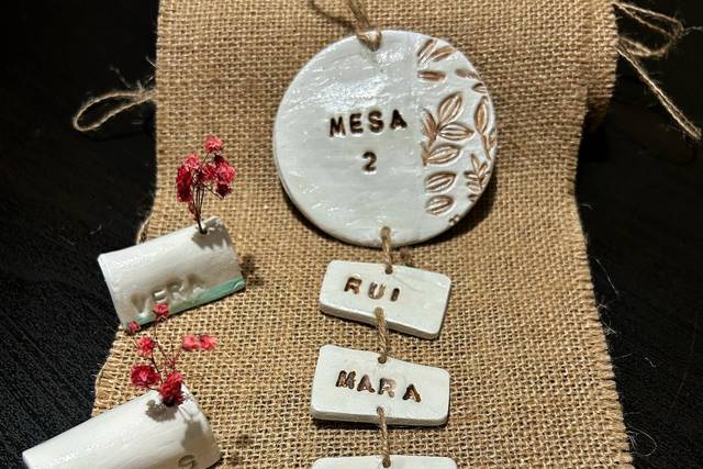 Conjunto marcador de mesa