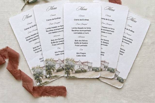 Menu aquarela