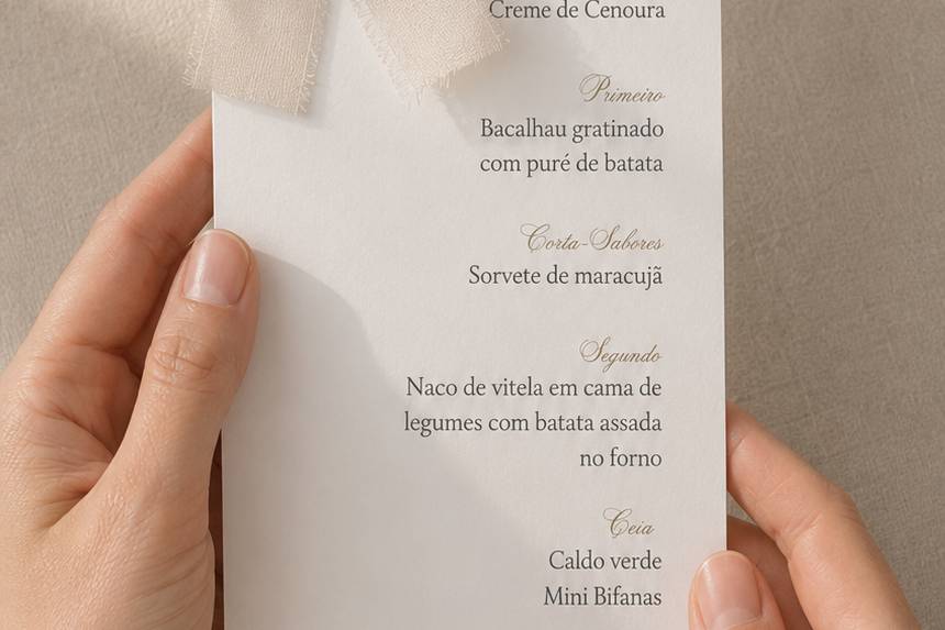 Menu com laço