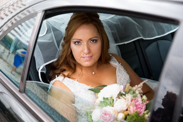 A noiva no carro