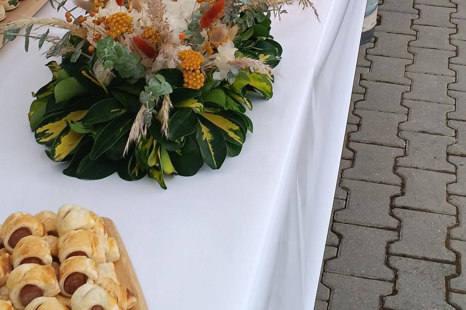 Mesa de receção aos convidados