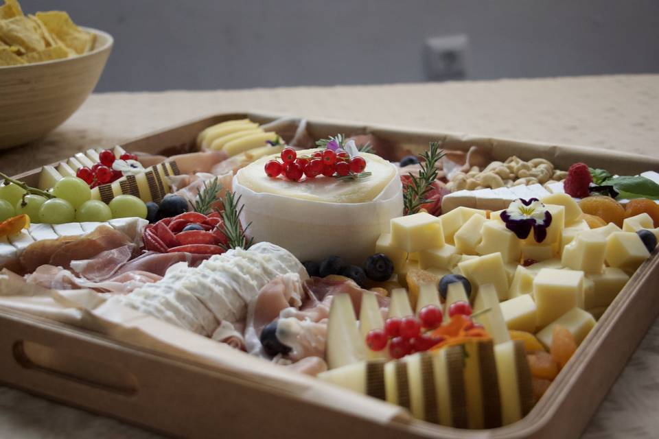 Tábua de queijos e charcutaria