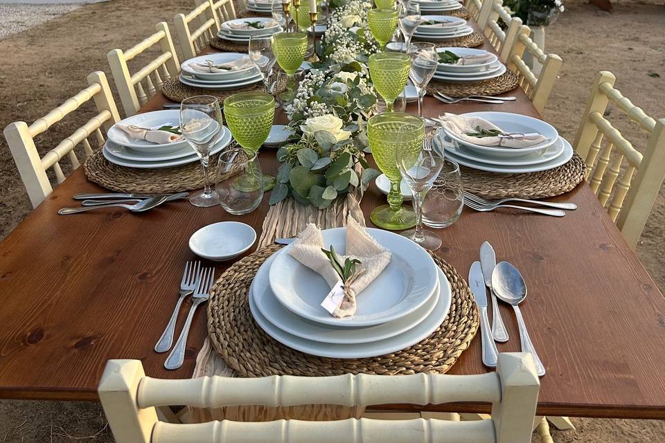 Mesa de jantar exterior