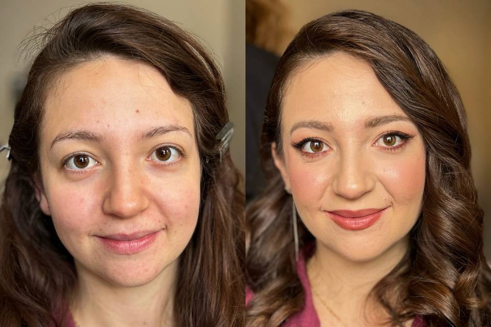 Antes e depois bridesmaid