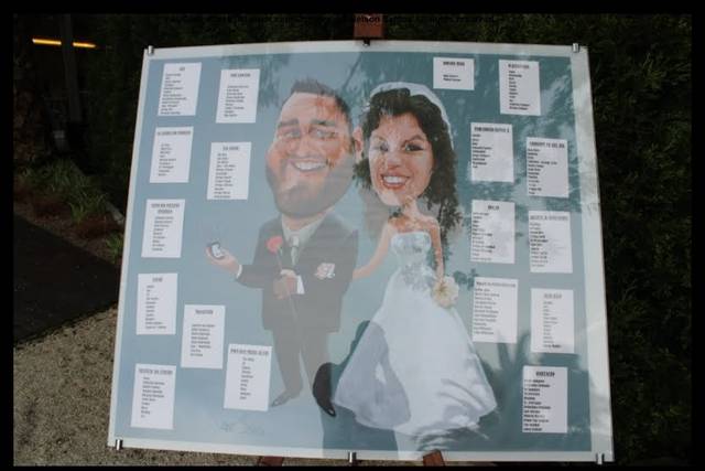 Caricatura de noivos