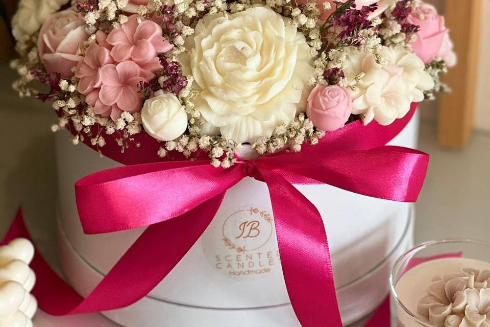 Flowerbox pink and white