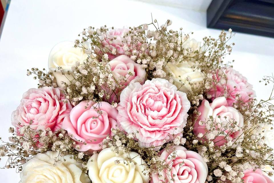 Flowerbox pink and white