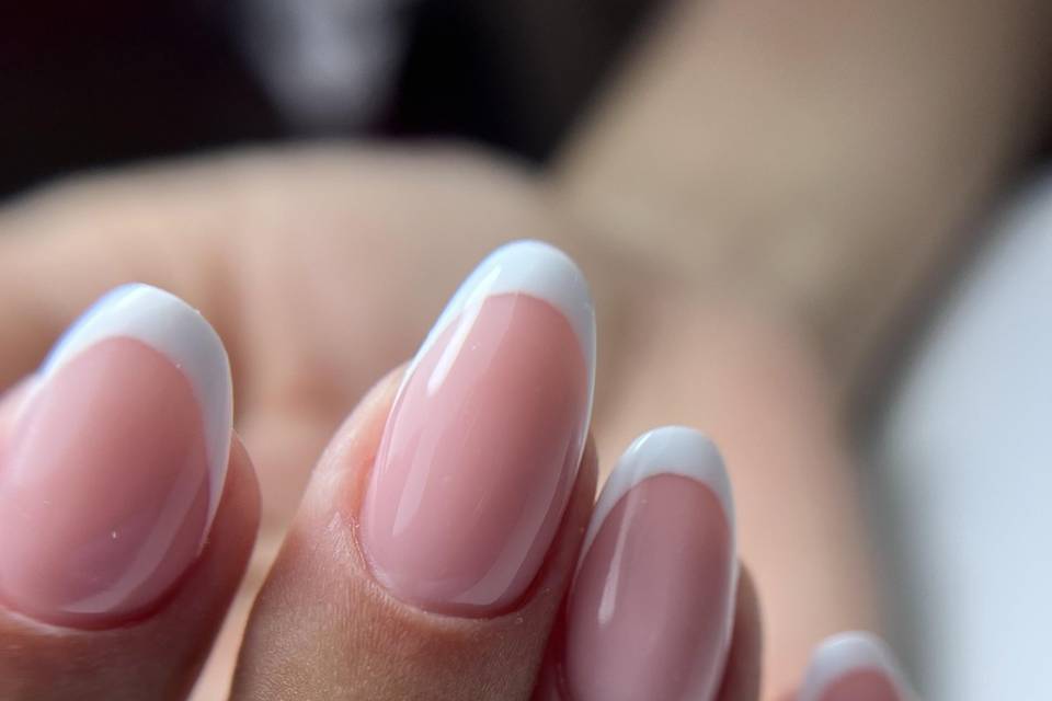 Extensão pink c/francesa