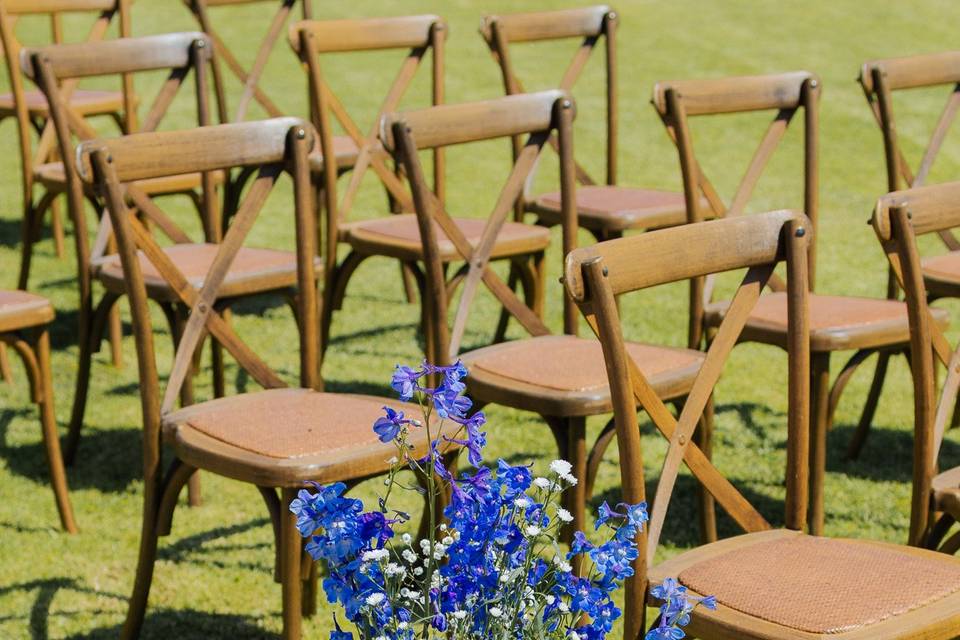 Path Aisle Blue wedding