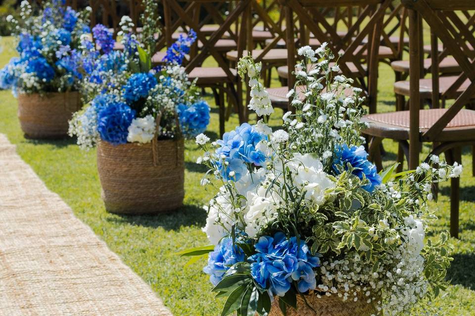 Path Aisle Blue wedding