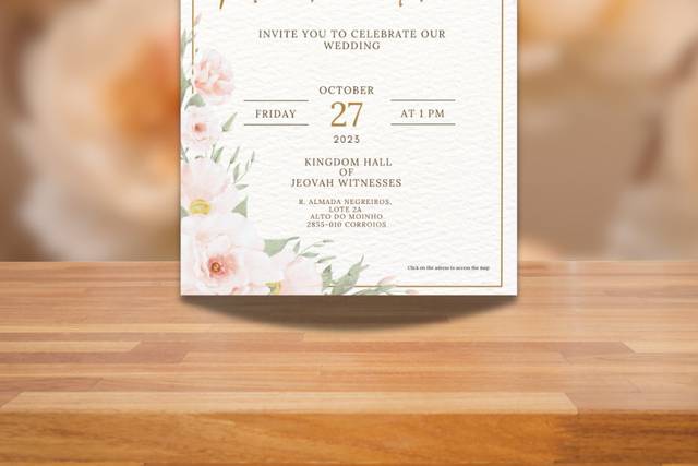 Convite de casamento