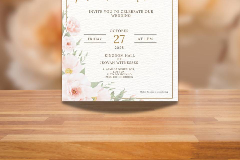 Convite de casamento