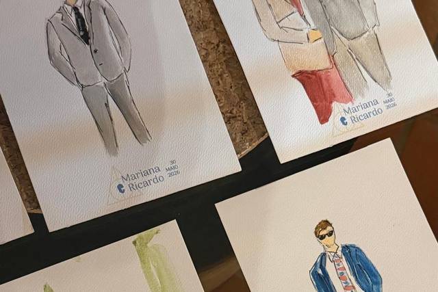Ilustração de convidados
