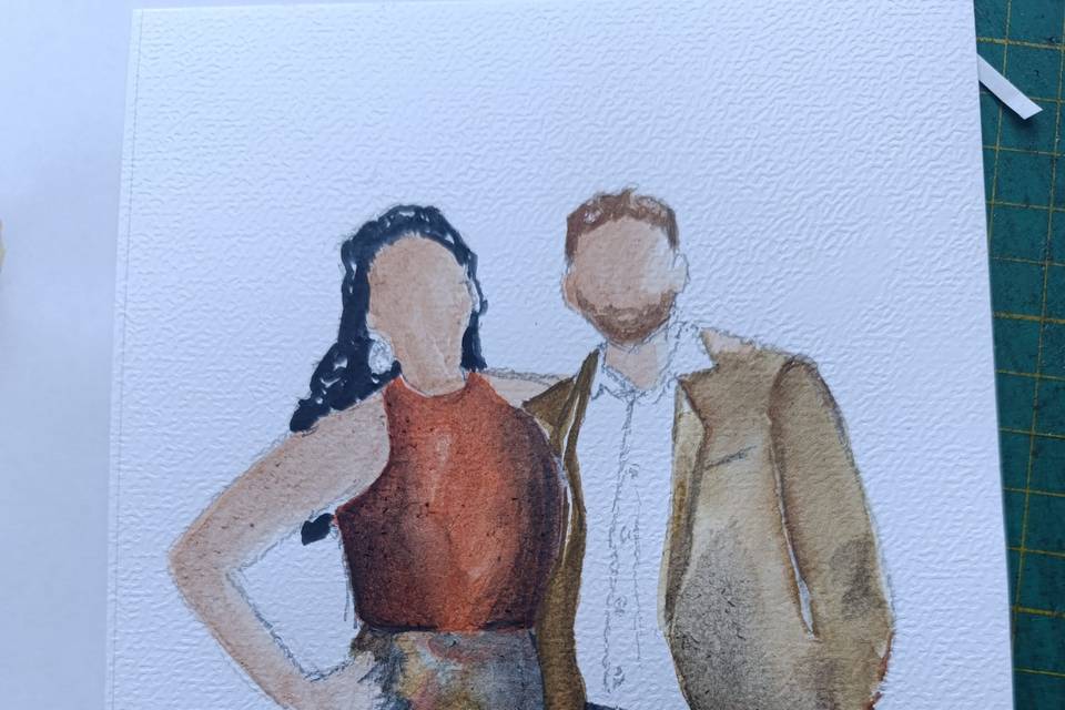 Ilustração de convidados