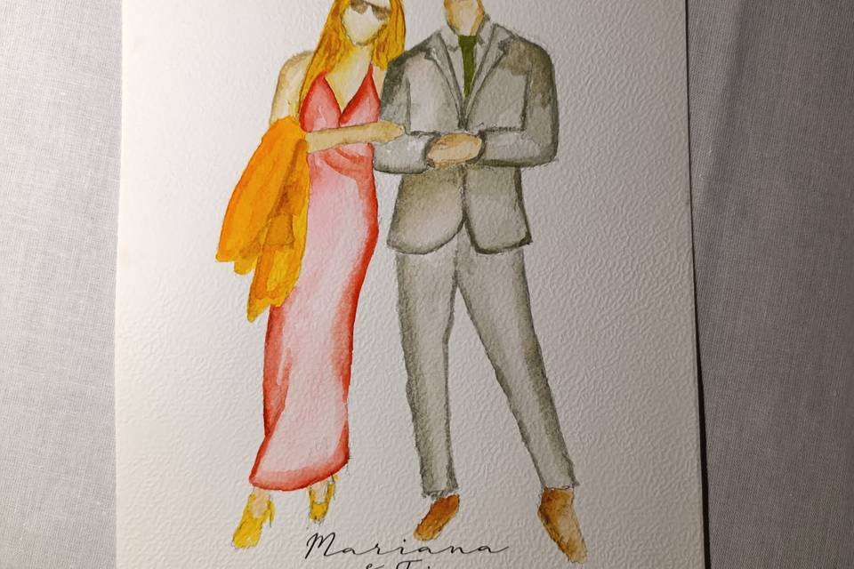 Ilustração de convidados