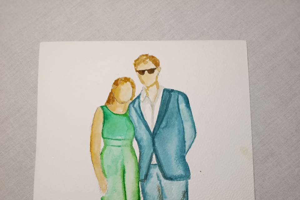 Ilustração de convidados