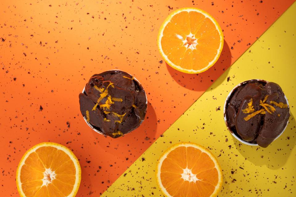 Chocolate negro com laranja