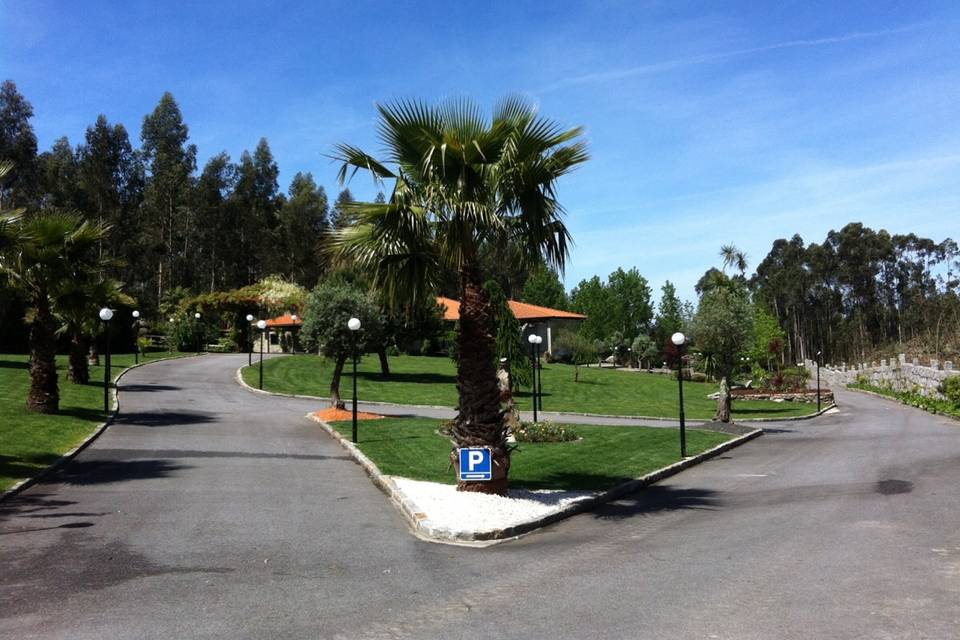 Vista da entrada na Quinta