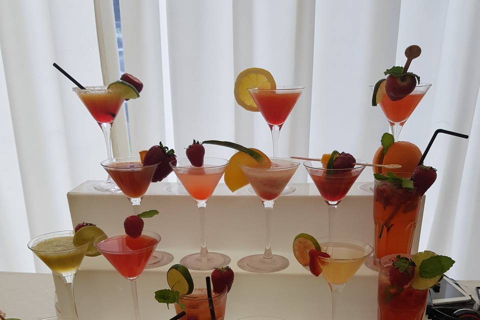 Cocktails coloridos
