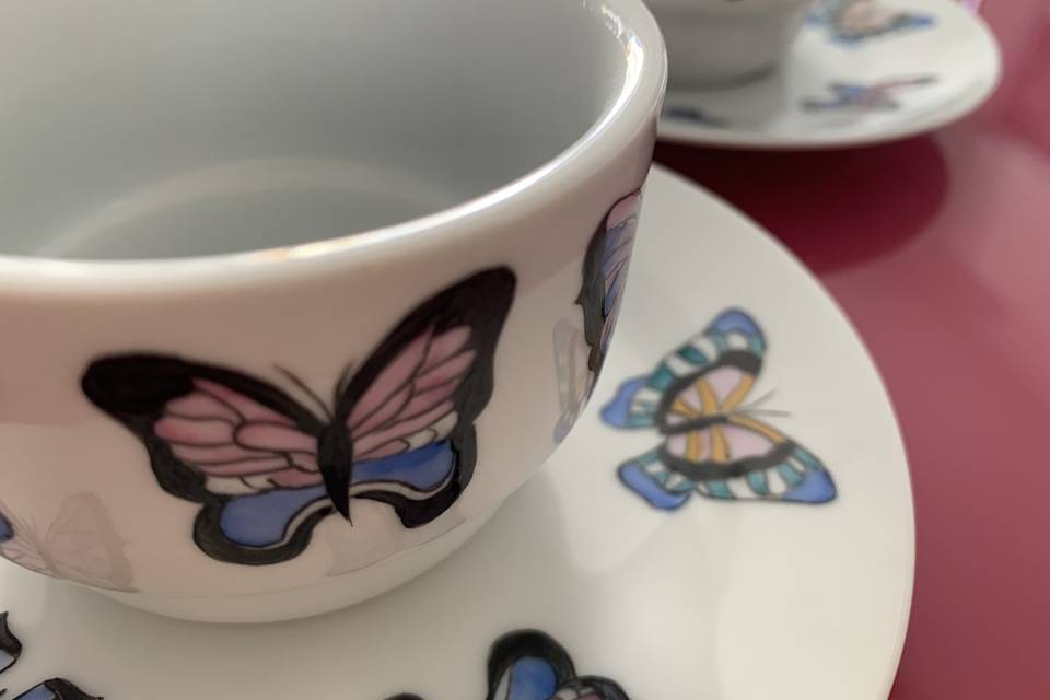 Chávenas borboletas
