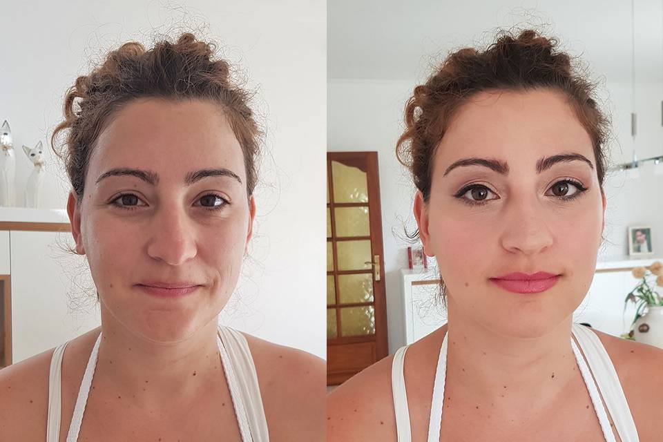 Antes & depois prova de noiva