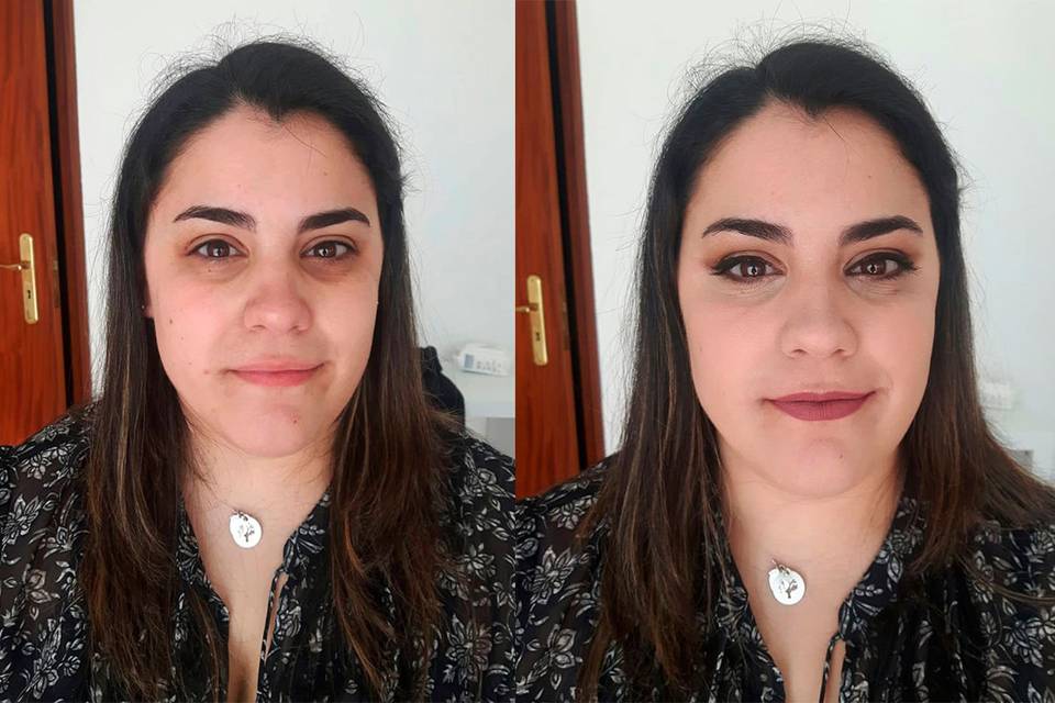 Antes & depois - makeup social