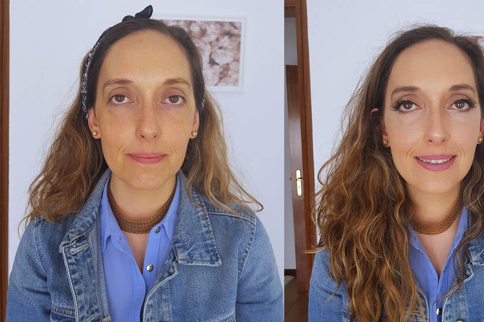 Antes & depois - makeup noiva