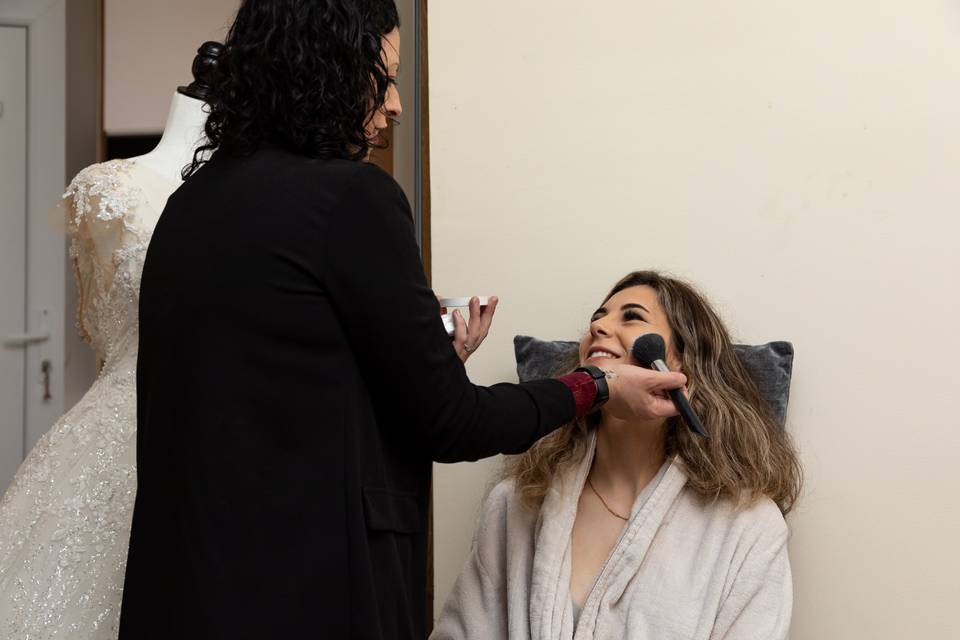 Noiva Sara maquilhagem