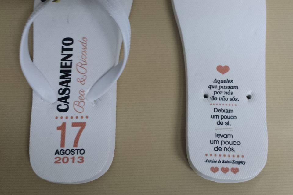 Chinelos personalizados