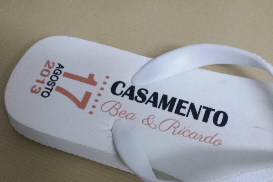 Chinelos personalizados