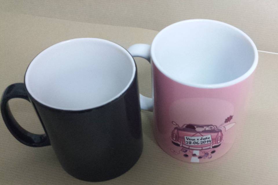 Caneca que muda de cor