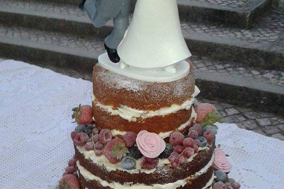 Bolo casamento nude cake