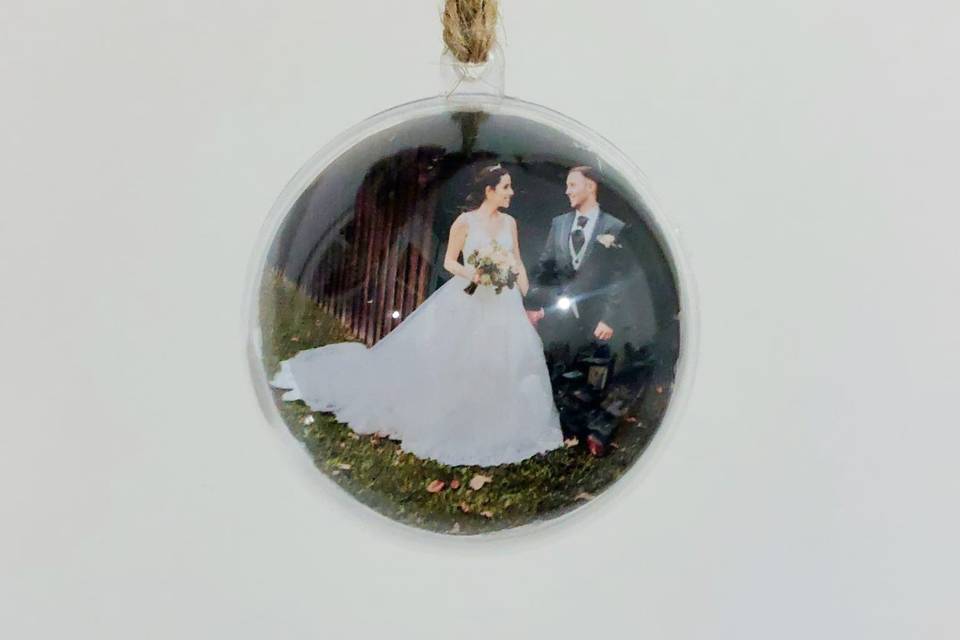Bola de acrilico com fotos